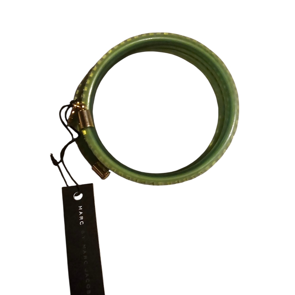 Marc Jacobs Emerald Green and Silver Bangle